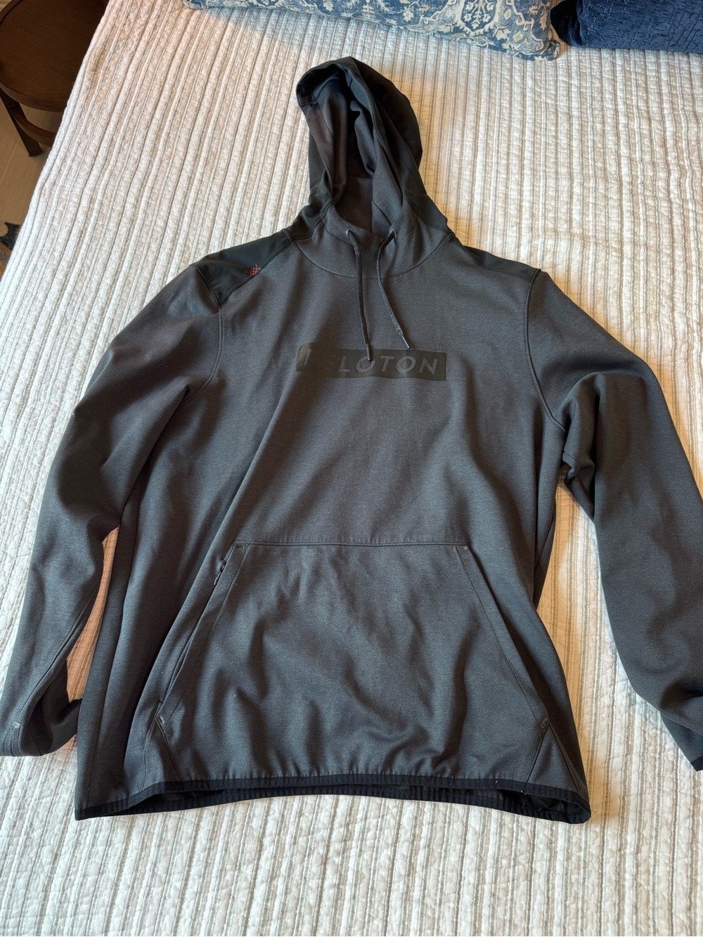 Rhône x Peloton Men's Hooded Pullover Jacket — Charcoal Gray Sz XL